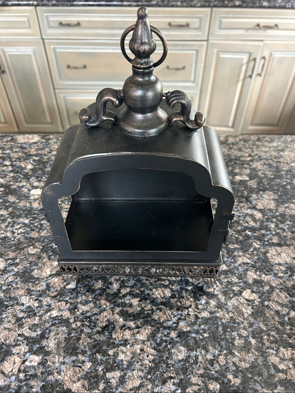 ASHLAND  12.5"BLACK METAL VINTAGE CONTAINER NWT